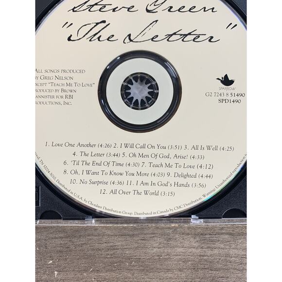 The Letter by Steve Green (Gospel) (CD, Feb-1996, Sparrow Records) - Picture 7 of 9